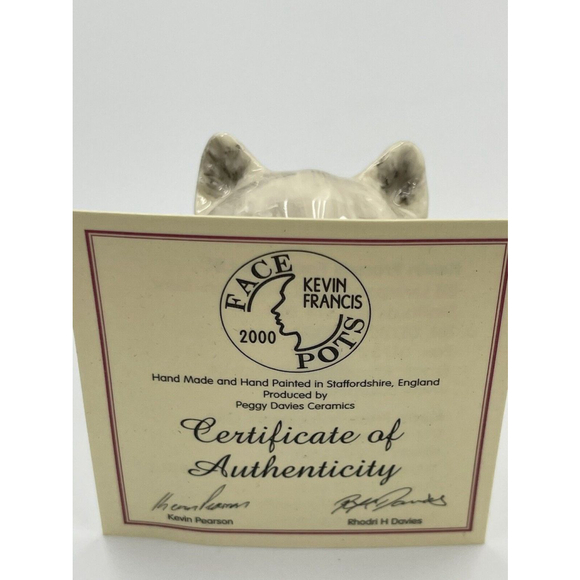 Kevin Francis Face Pot The White Wolf Limited Edition Numbered NIB Trinket Box - Picture 10 of 10
